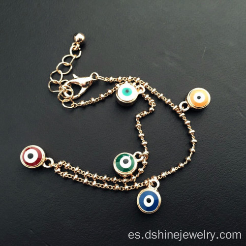 Enlace pulsera mal de ojo de la mujer de la joyería de la pulsera de cadena